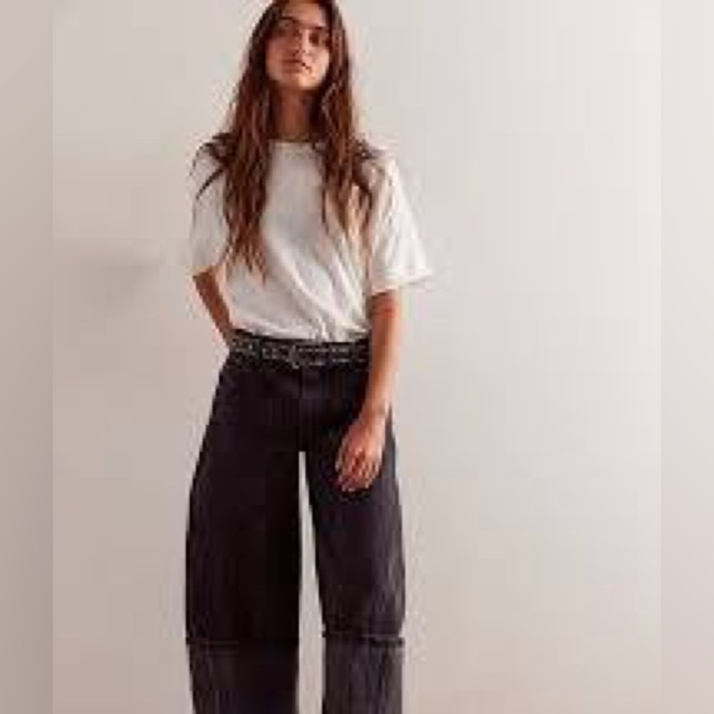 WE THE FREE Olsen Cuffed Barrel Jeans Size 27 NWT